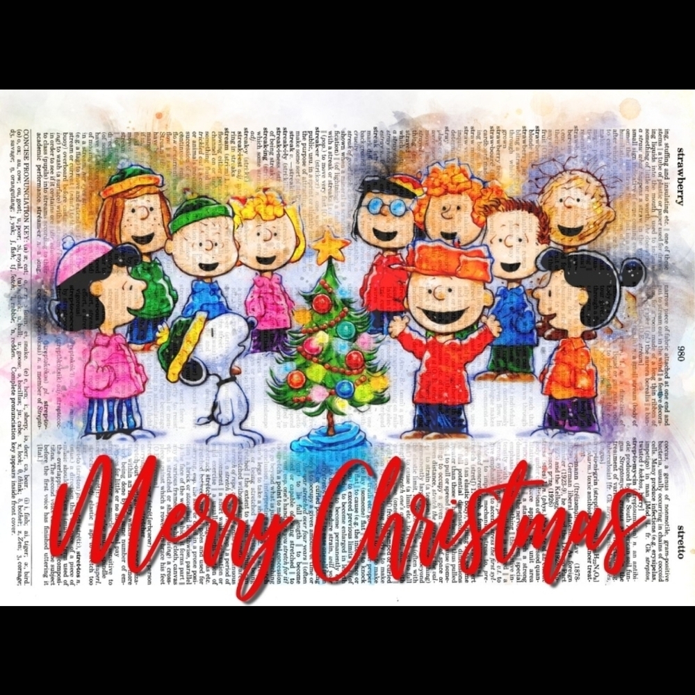 The Peanuts Charlie Brown Snoopy Retro Vintage Dictionary Art - Picture 3 of 5